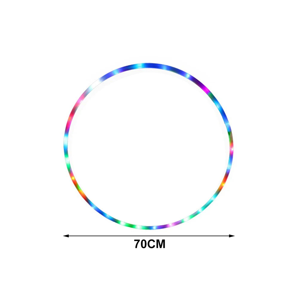 LED Festival Hoop – Removable glowing fitness circle for raves and parties