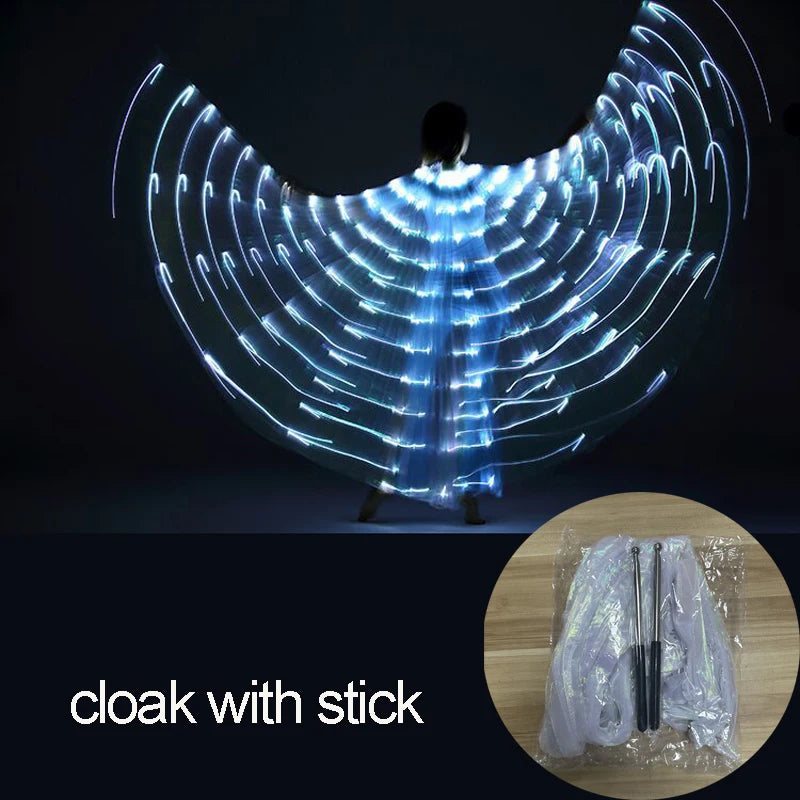 LED Butterfly Wing Glow Costume – Festival & Rave Dance Cloak