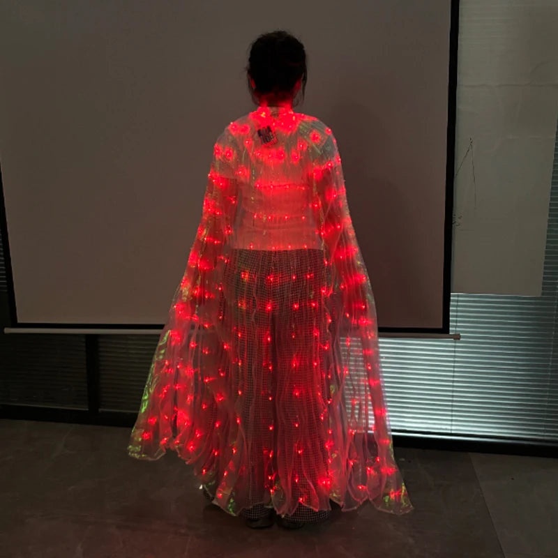 LED Butterfly Wing Glow Costume – Festival & Rave Dance Cloak