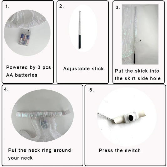 LED Butterfly Wing Glow Costume – Festival & Rave Dance Cloak