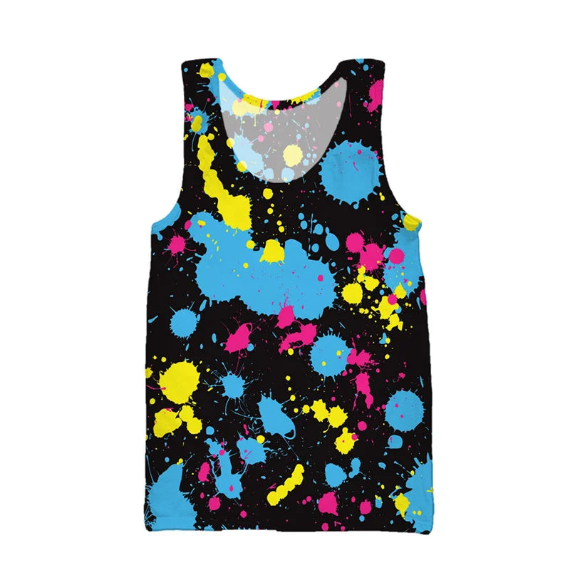 Colorful Psychedelic Tank Top – Trippy Festival Beachwear