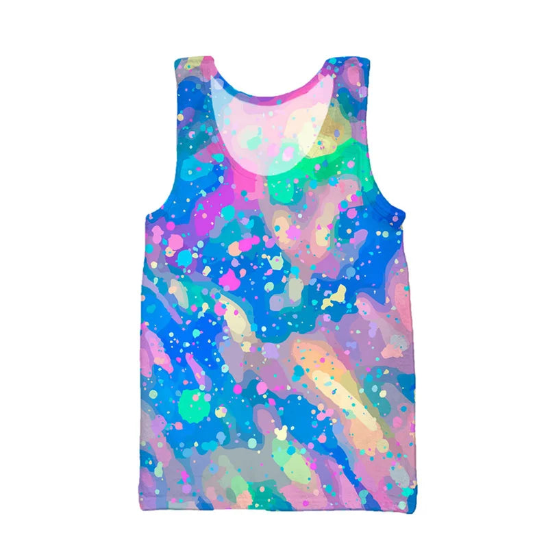 Colorful Psychedelic Tank Top – Trippy Festival Beachwear