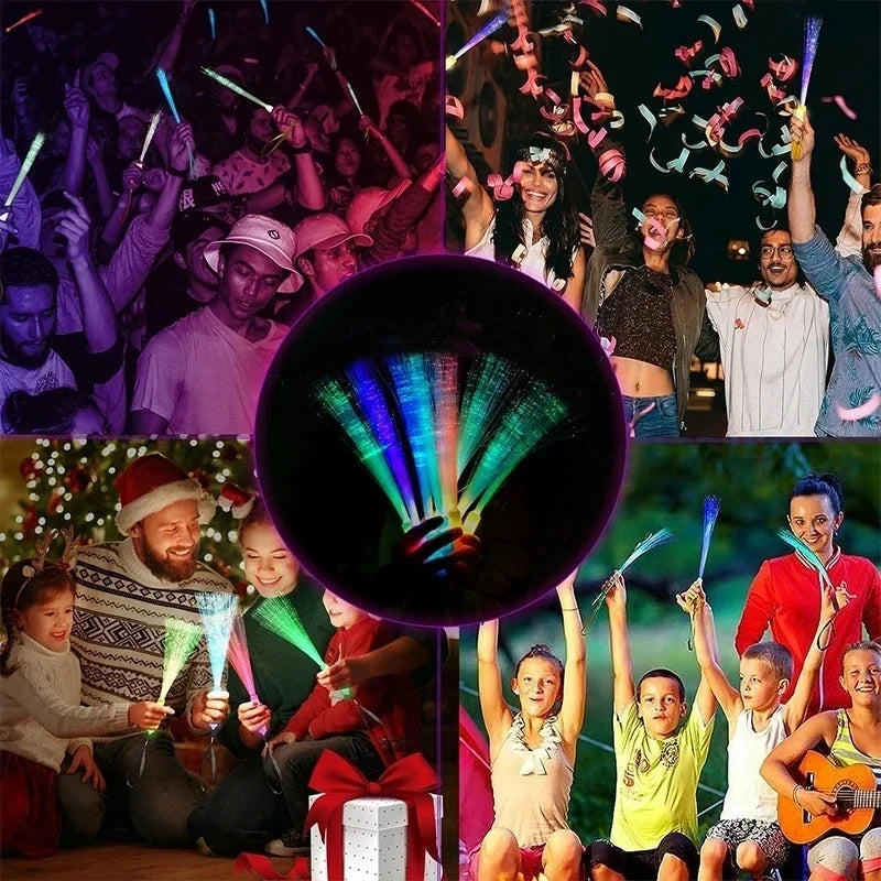 LED Glow Stick – Colorful Fiber Optic Party Wand (5 or 10 Pcs)