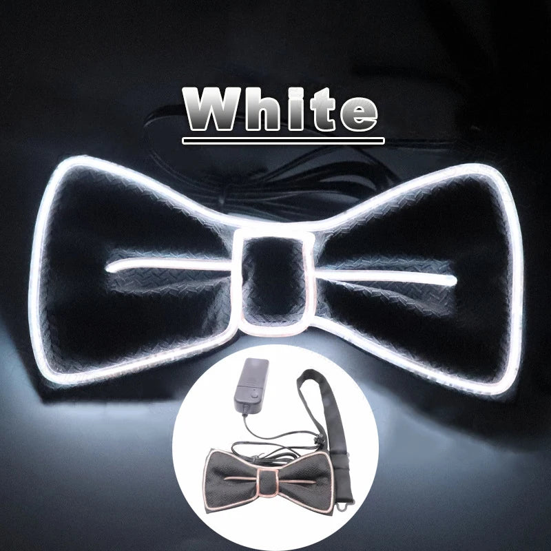 LED Suspenders & Bow Tie Set – Glowing Festival Party Accessories