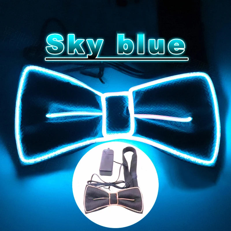 LED Suspenders & Bow Tie Set – Glowing Festival Party Accessories