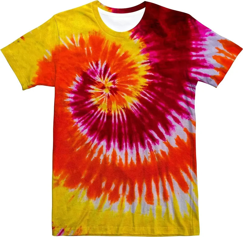 Retro Neon Psychedelic T-Shirt – Trippy Tie-Dye Gradient Festival Top