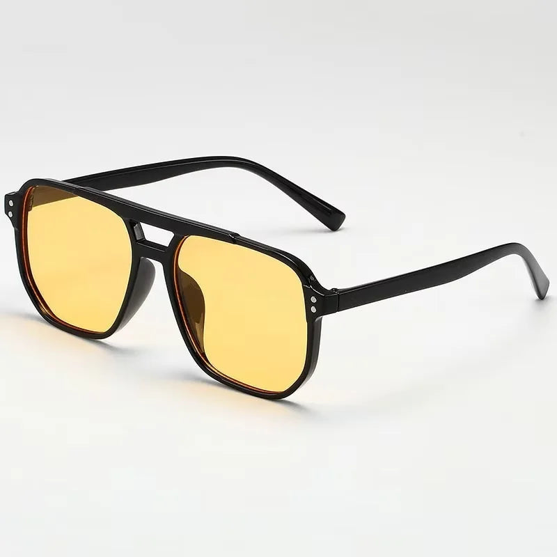 Vintage Festival Sunglasses – Big Square UV400 Rave Shades