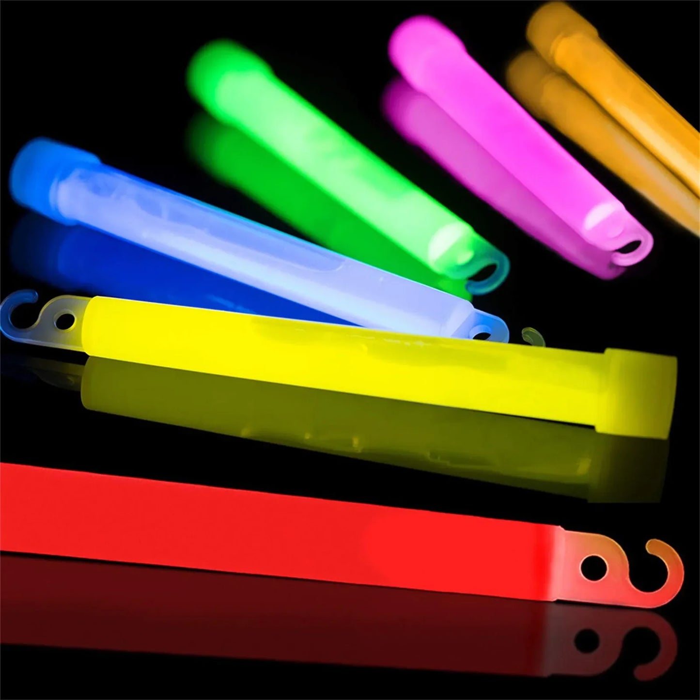 Glow Sticks with Hook – 4/6 Inch Fluorescent Festival Light Sticks