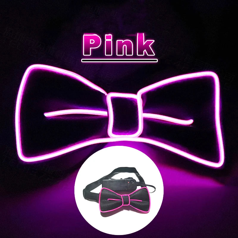 LED Suspenders & Bow Tie Set – Glowing Festival Party Accessories