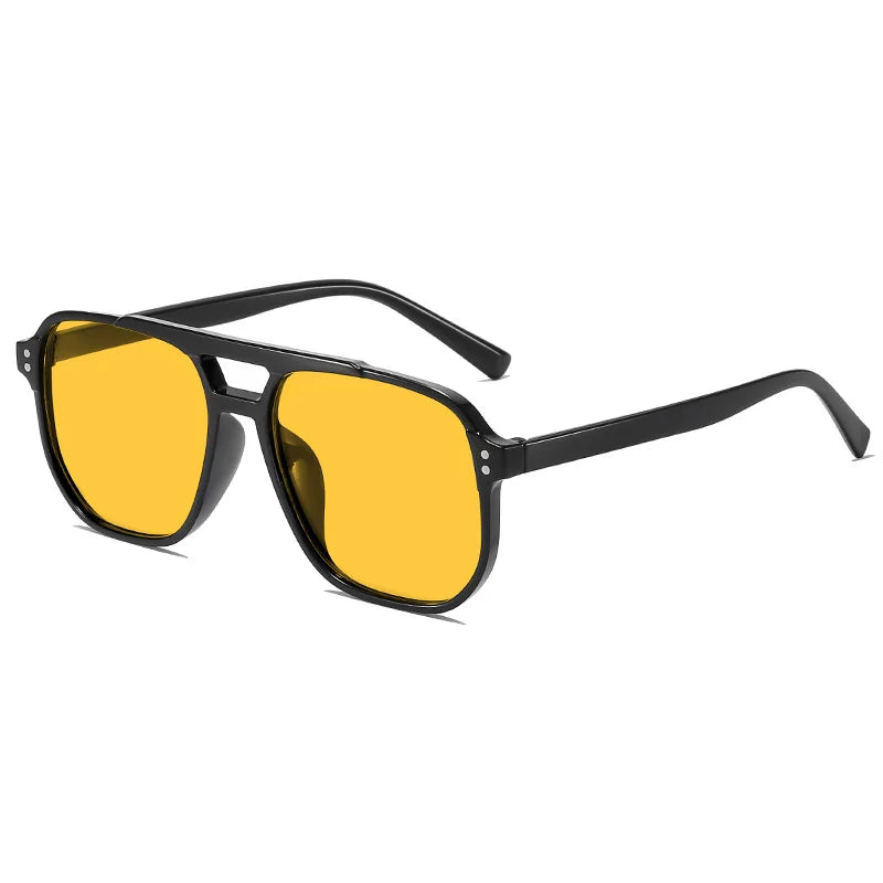 Vintage Festival Sunglasses – Big Square UV400 Rave Shades