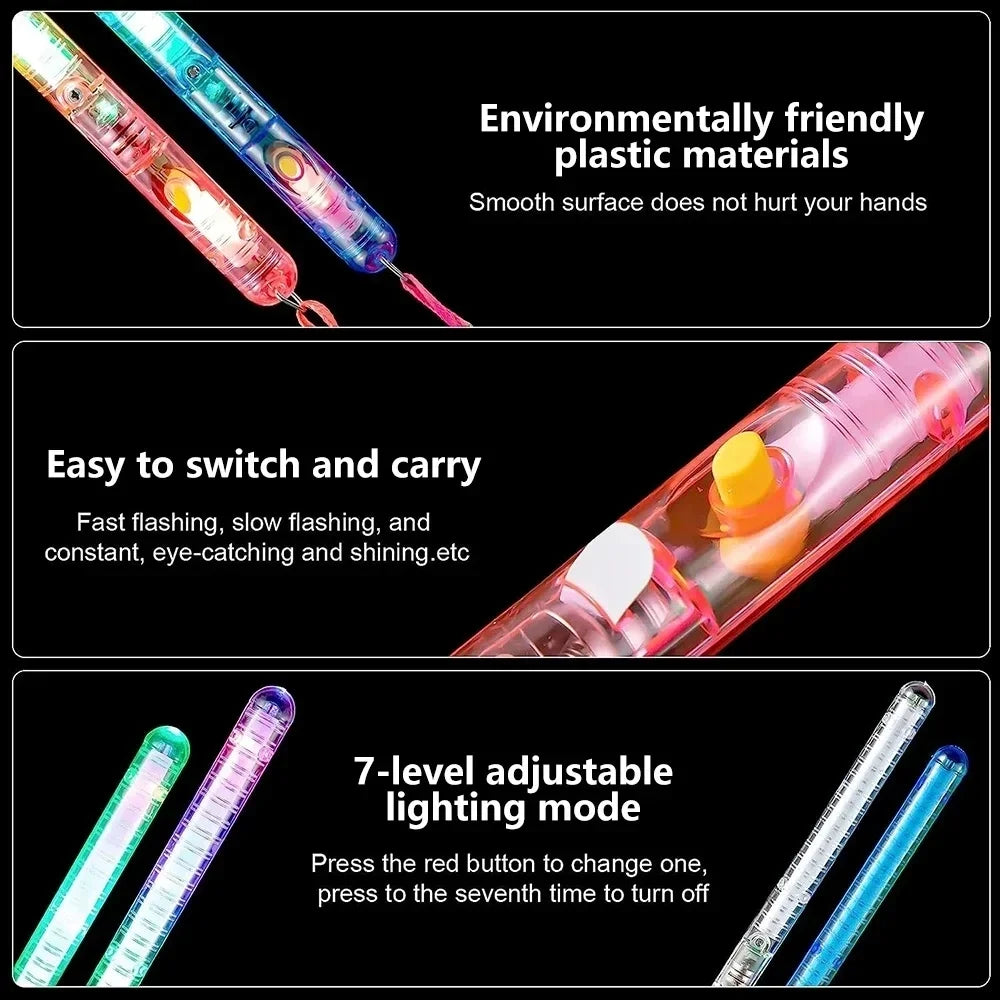 LED Glow Stick – Colorful Fiber Optic Party Wand (5 or 10 Pcs)