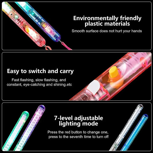 LED Glow Stick – Colorful Fiber Optic Party Wand (5 or 10 Pcs)