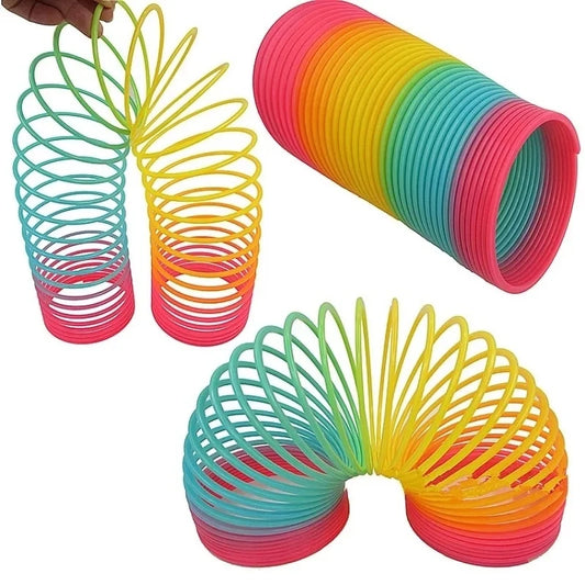 Colorful Rainbow Slinky Spring – Fun Festival Toy & Dance Prop for Raves