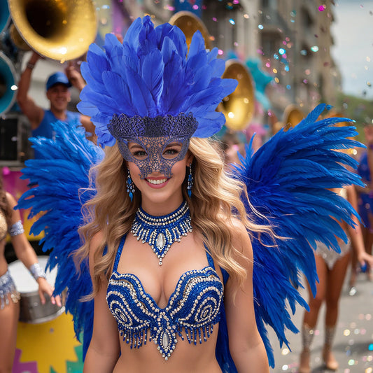Colorful Feather Mask – Carnival/Halloween Cosplay Party Headpiece