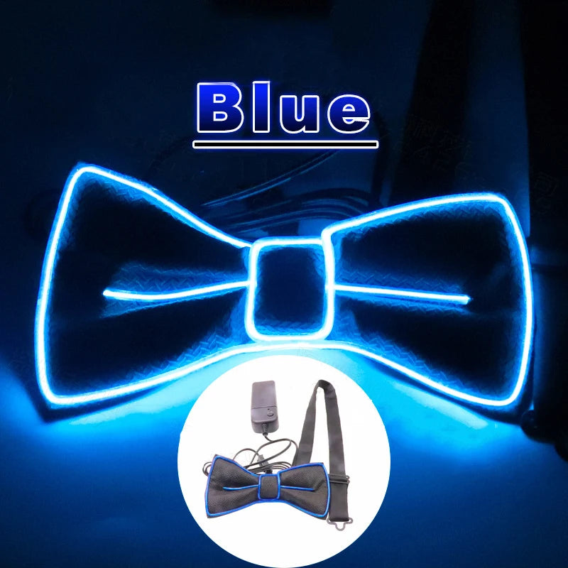 LED Suspenders & Bow Tie Set – Glowing Festival Party Accessories