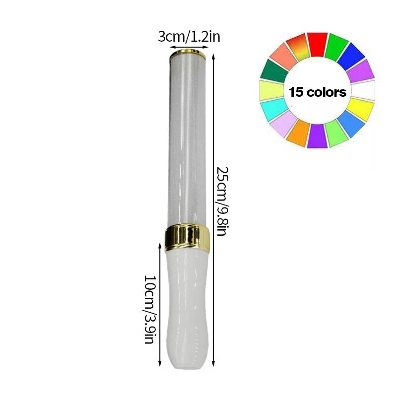 Battery Powered LED Glow Stick – 15-Color Light Stick for Festivals & Concerts