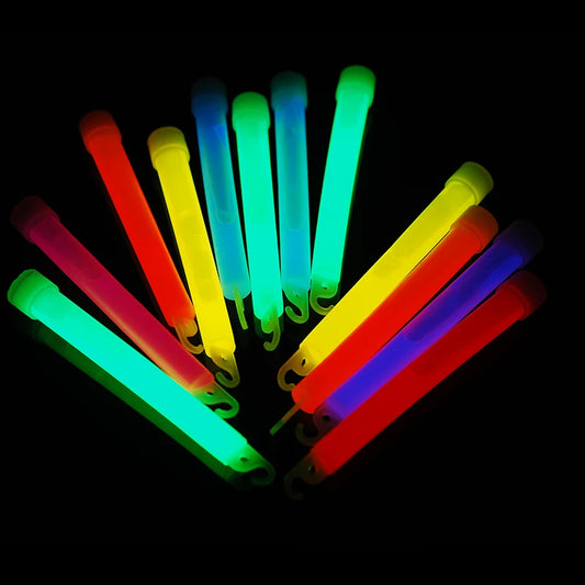 Glow Sticks with Hook – 4/6 Inch Fluorescent Festival Light Sticks
