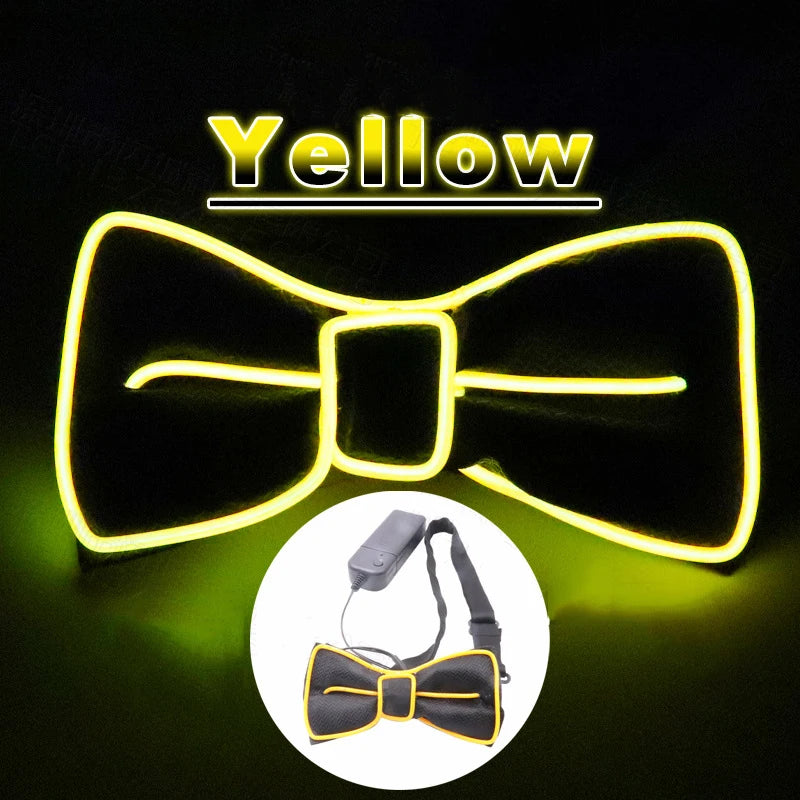 LED Suspenders & Bow Tie Set – Glowing Festival Party Accessories