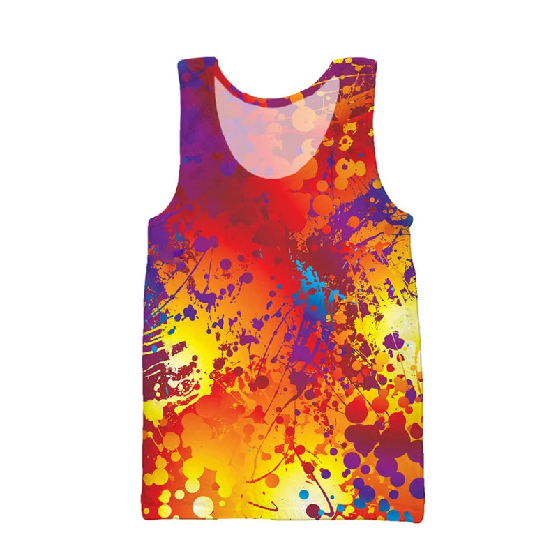 Colorful Psychedelic Tank Top – Trippy Festival Beachwear