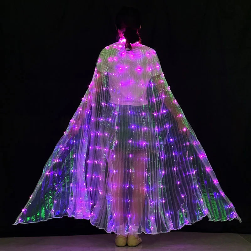 LED Butterfly Wing Glow Costume – Festival & Rave Dance Cloak