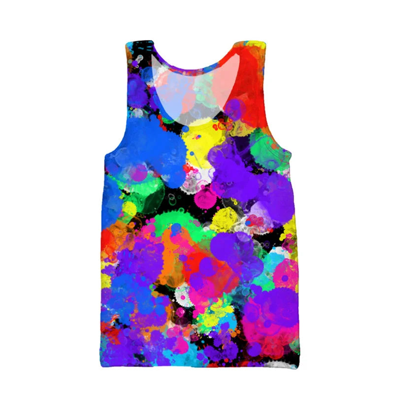 Colorful Psychedelic Tank Top – Trippy Festival Beachwear