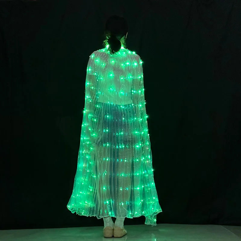 LED Butterfly Wing Glow Costume – Festival & Rave Dance Cloak