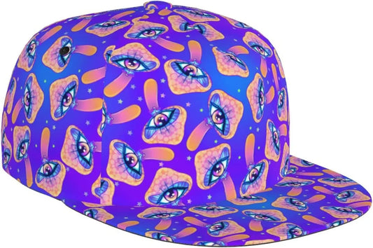 Psychedelic Snapback Hat – Trippy Flat Bill Festival Cap