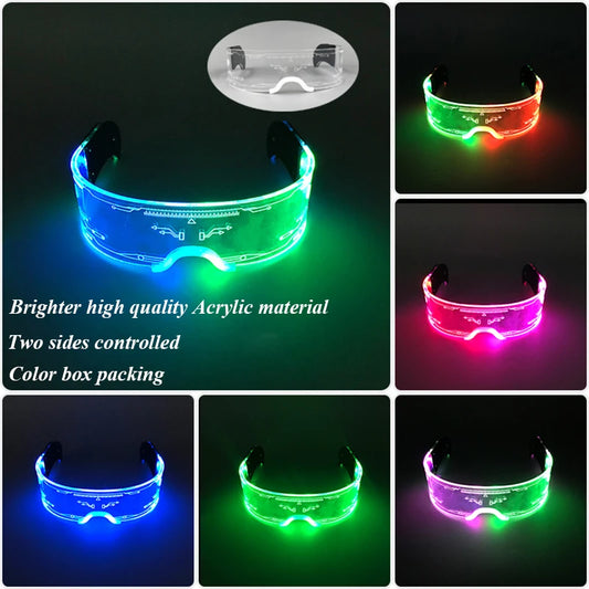 LED Rave Glasses – Colorful Glowing Neon Party Shades