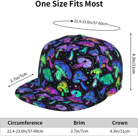 Psychedelic Snapback Hat – Trippy Flat Bill Festival Cap