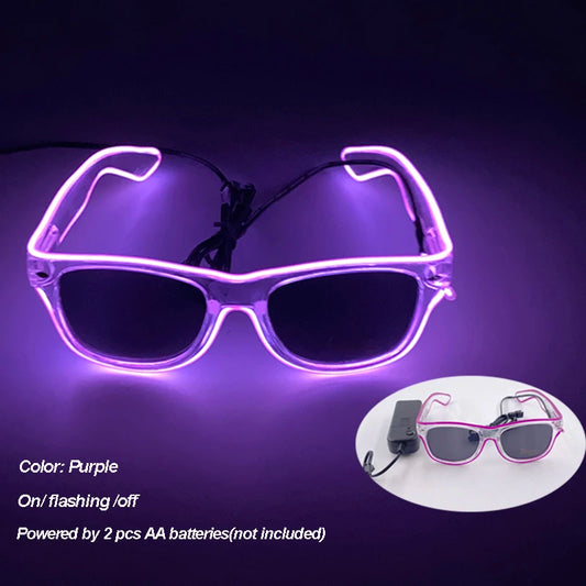 LED Rave Glasses – Colorful Glowing Neon Party Shades