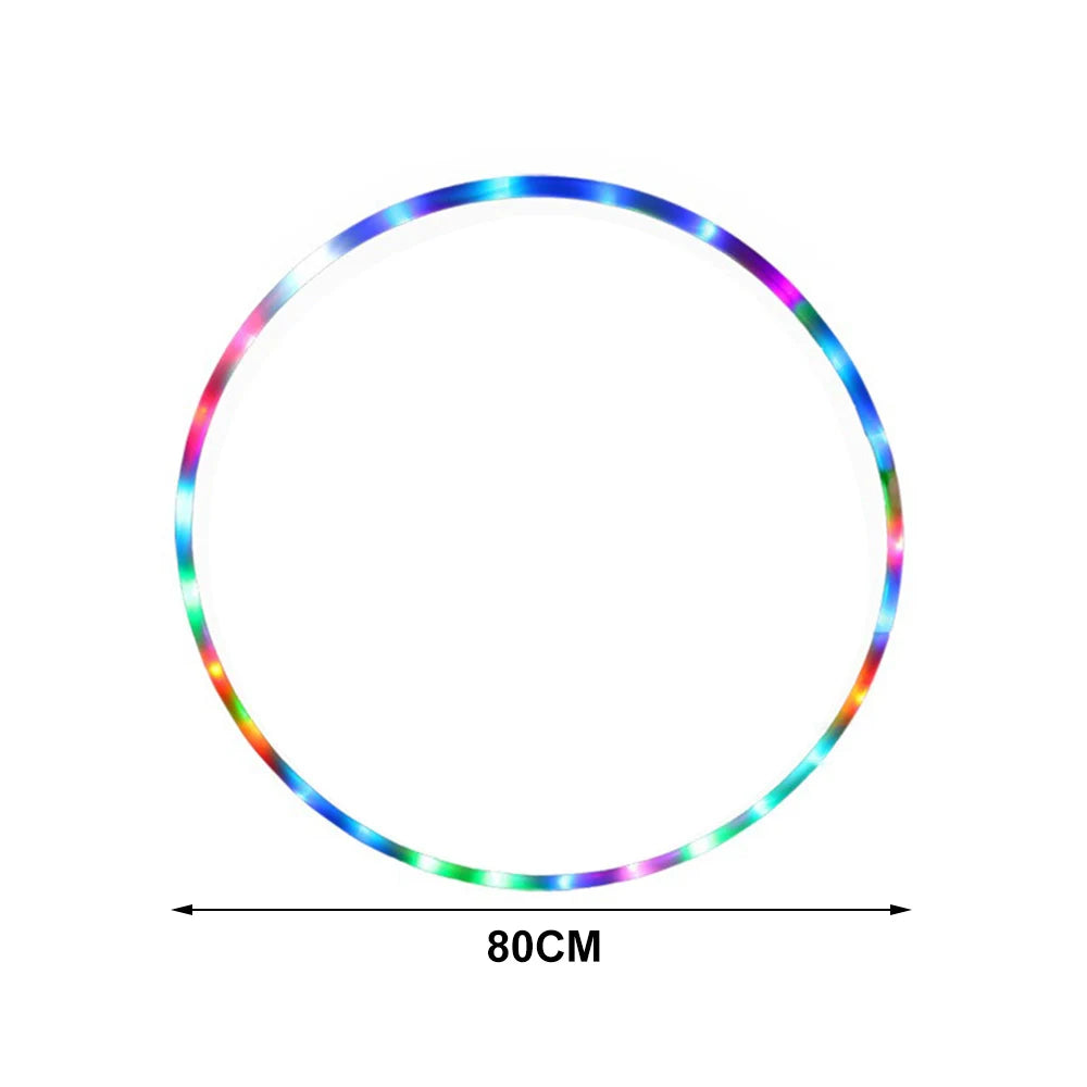 LED Festival Hoop – Removable glowing fitness circle for raves and parties