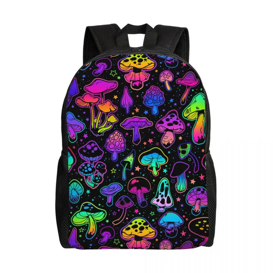 Magic Mushroom Rave & Festival Backpack – Psychedelic Lightweight Daypack for Men & Women