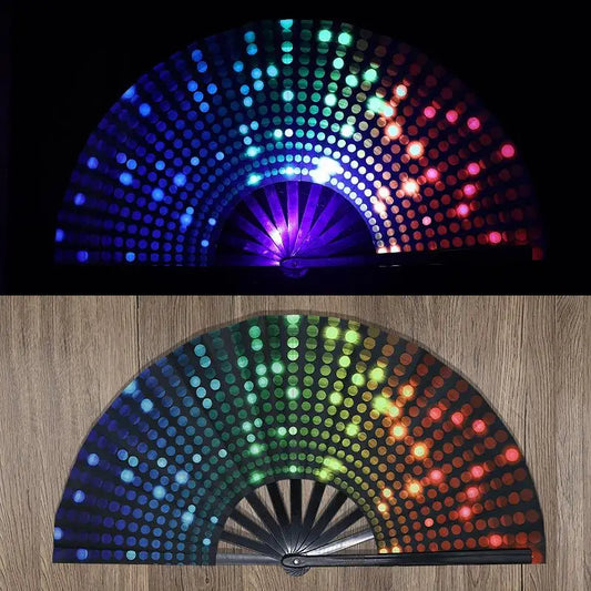 UV Fluorescent Folding Fan – Festival Dance Party Accessory