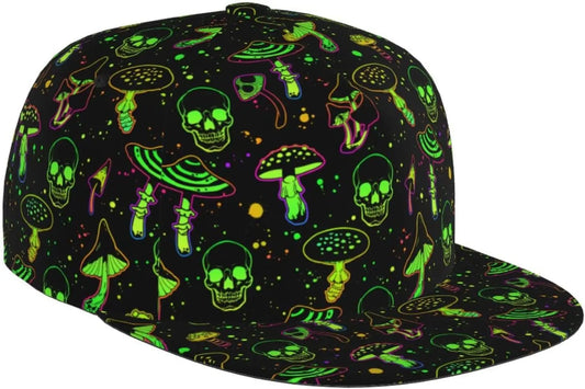 Psychedelic Snapback Hat – Trippy Flat Bill Festival Cap