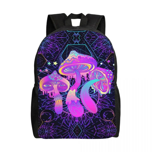 Magic Mushroom Rave & Festival Backpack – Psychedelic Lightweight Daypack for Men & Women