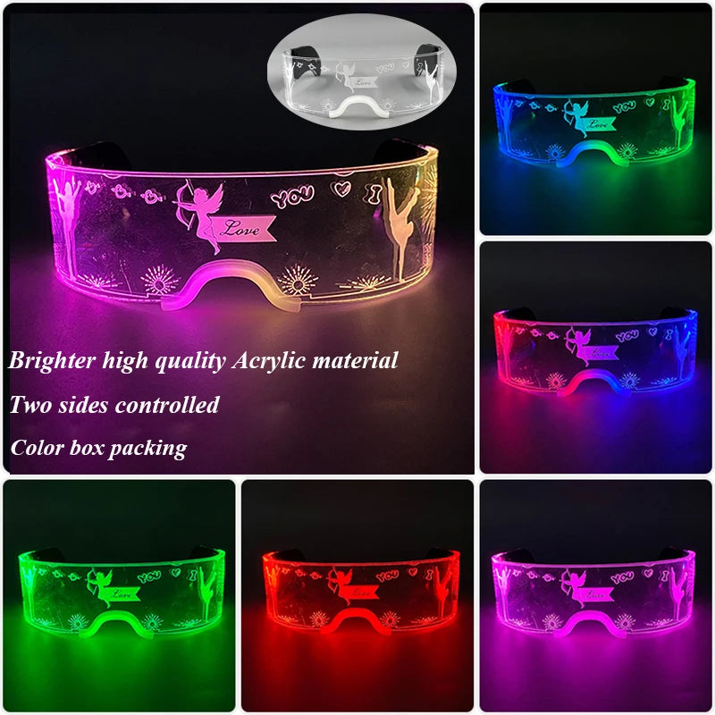 LED Rave Glasses – Colorful Glowing Neon Party Shades