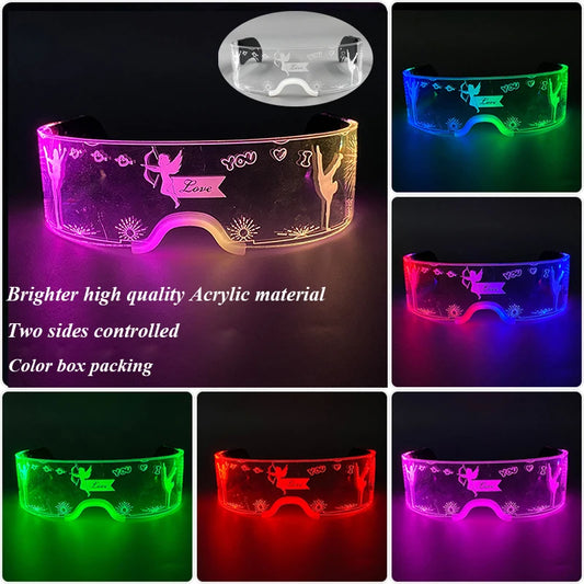 LED Rave Glasses – Colorful Glowing Neon Party Shades