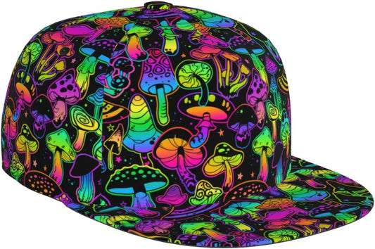 Psychedelic Snapback Hat – Trippy Flat Bill Festival Cap
