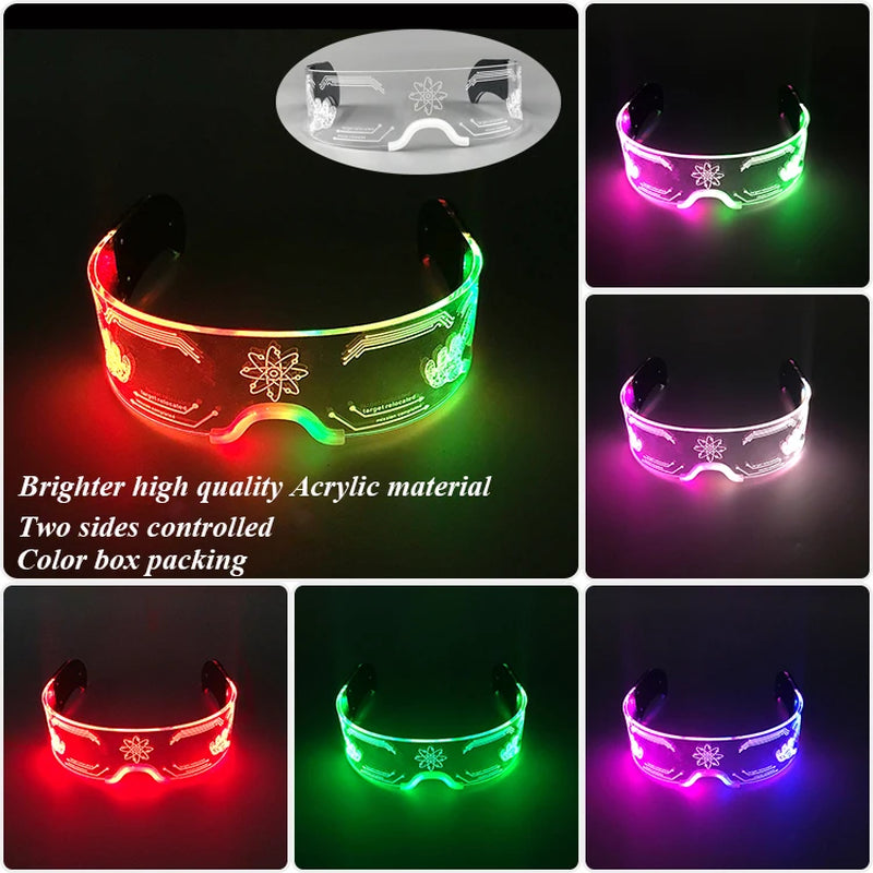 LED Rave Glasses – Colorful Glowing Neon Party Shades