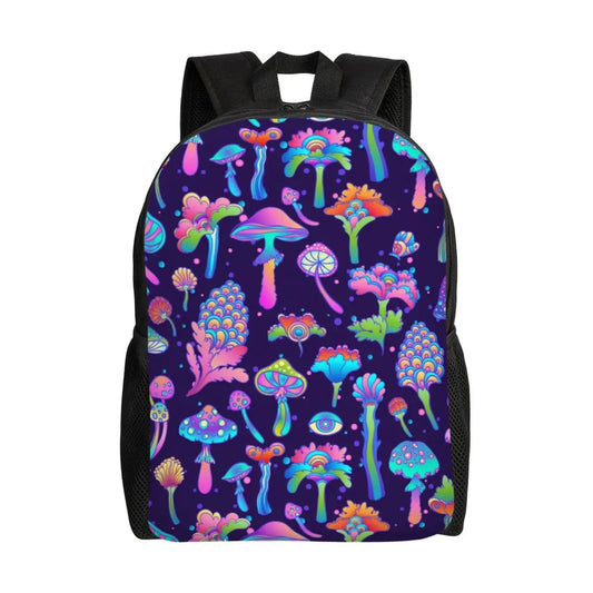 Magic Mushroom Rave & Festival Backpack – Psychedelic Lightweight Daypack for Men & Women