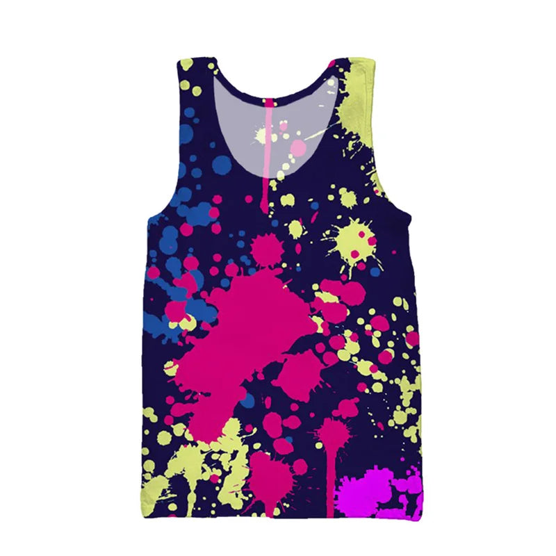 Colorful Psychedelic Tank Top – Trippy Festival Beachwear