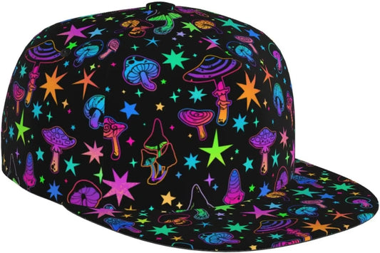 Psychedelic Snapback Hat – Trippy Flat Bill Festival Cap