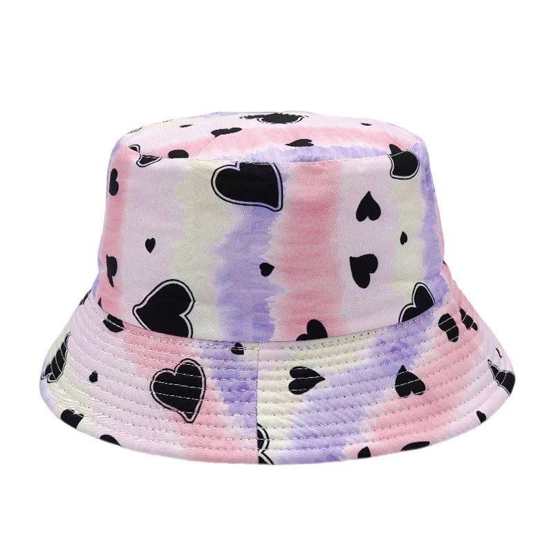 Graffiti Print Bucket Hat – Cotton Streetwear Sun Hat for Raves & Festivals