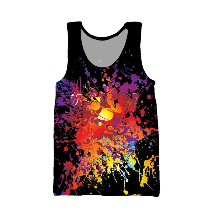 Colorful Psychedelic Tank Top – Trippy Festival Beachwear