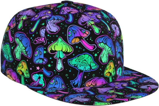 Psychedelic Snapback Hat – Trippy Flat Bill Festival Cap