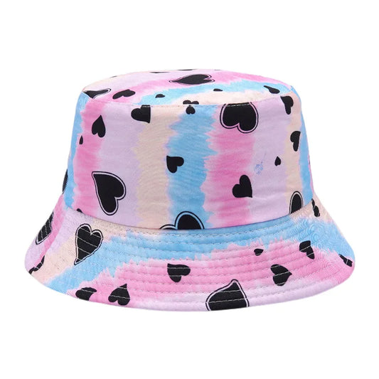 Graffiti Print Bucket Hat – Cotton Streetwear Sun Hat for Raves & Festivals
