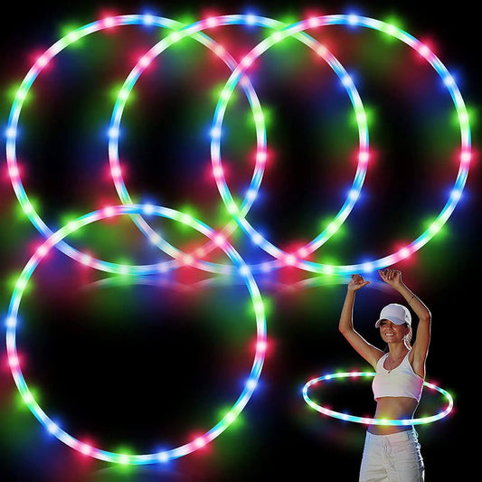 LED Festival Hoop – Removable glowing fitness circle for raves and parties