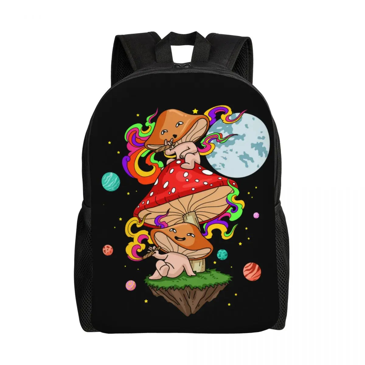 Magic Mushroom Rave & Festival Backpack – Psychedelic Lightweight Daypack for Men & Women