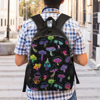 Magic Mushroom Rave & Festival Backpack – Psychedelic Lightweight Daypack for Men & Women