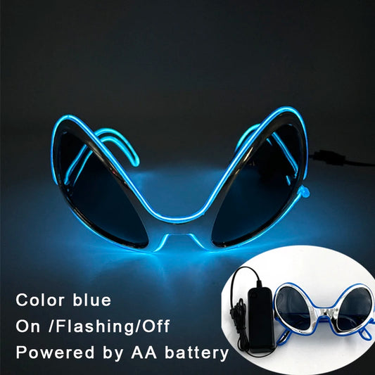 Bug Eye LED Rave Glasses – Colorful Glowing Neon Party Shades
